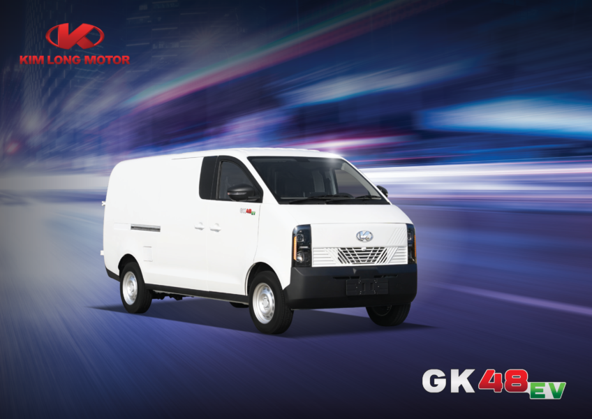 Xe van điện GK48EV Kim Long Motor – xe chở hàng đô thị chạy điện, thiết kế nhỏ gọn, vận hành tiết kiệm