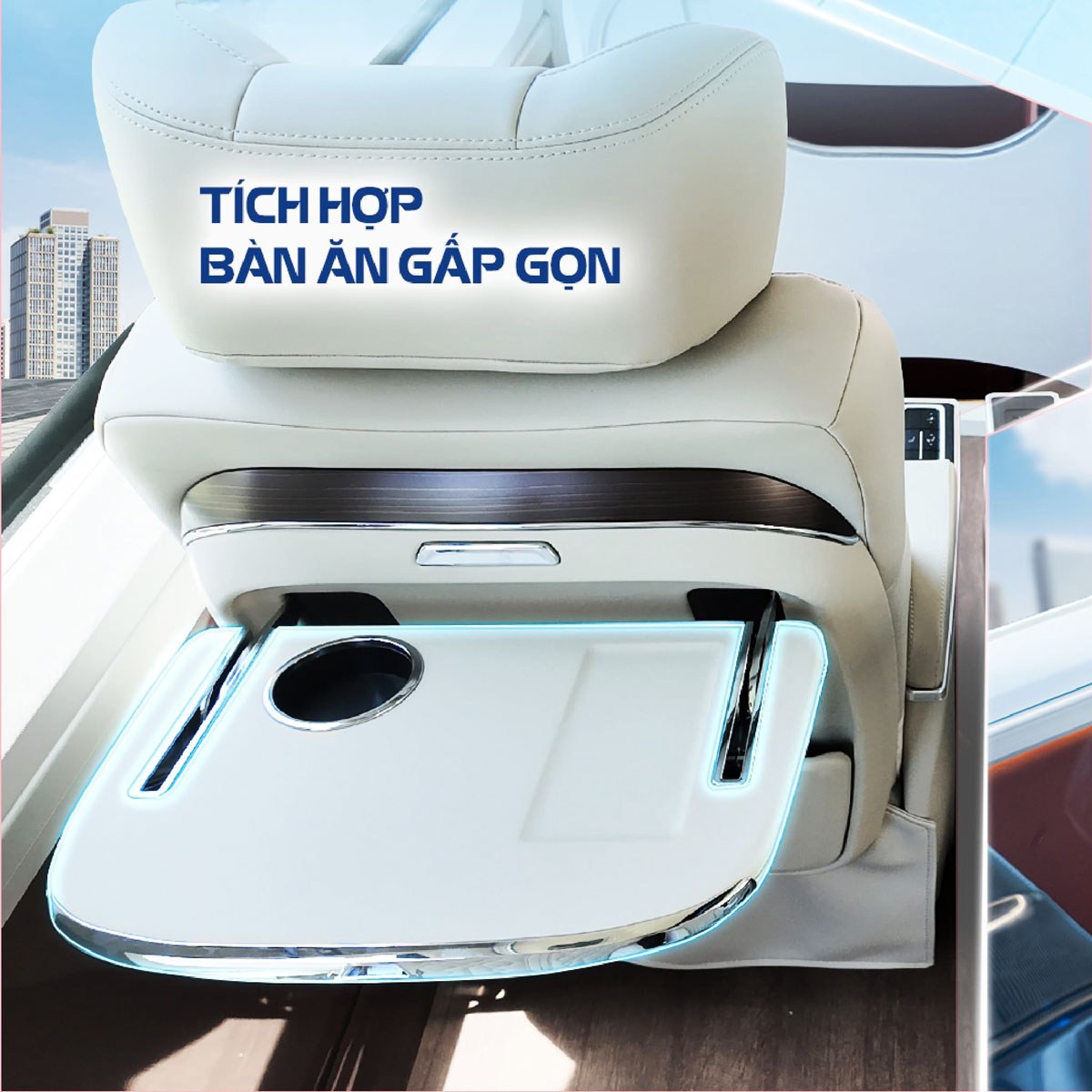 Bàn ăn gấp gọn tích hợp trên ghế Kim Long 99-N29